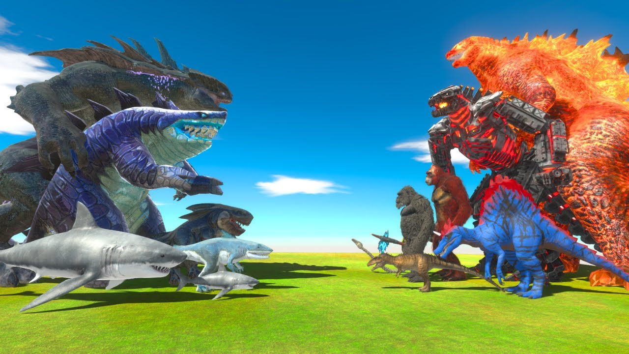 Evolution Sea Monster King Titan vs Evolution Monsterverse Godzilla - ARBS