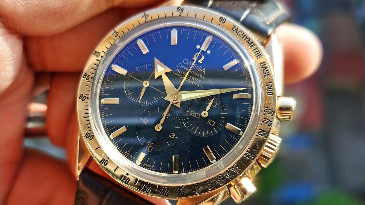 Omega Speedmaster Broad Arrow Rose Gold 