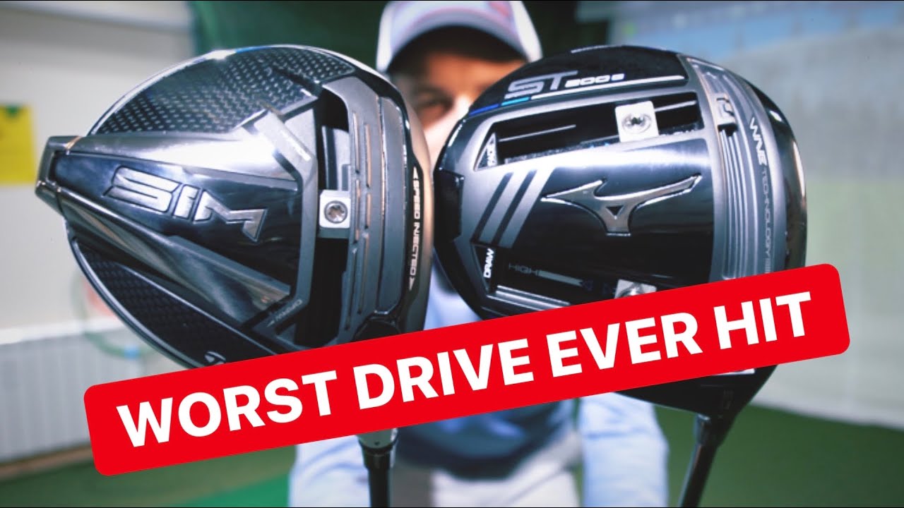 TAYLORMADE GOLF SIM DRIVER FEATURING THE WORST SHOT EVER and the Mizuno ST200G