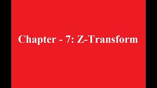 Lecture 12: Z-Transform