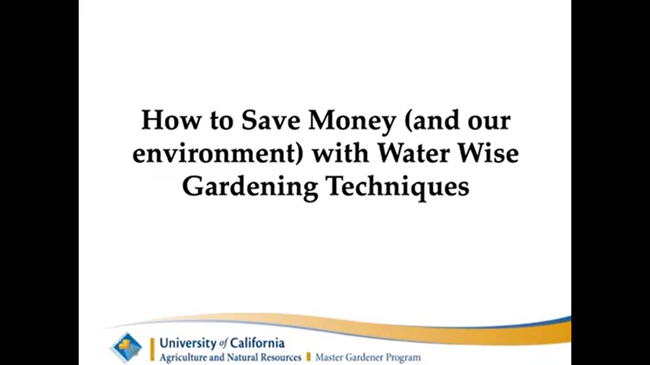 Save Money With Waterwise Gardening Techniques (03/16/2021) 