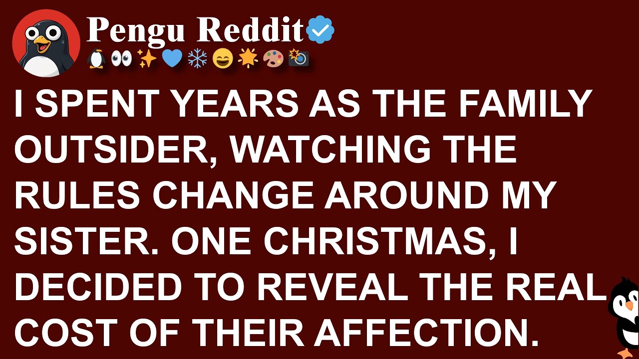 I SPENT YEARS AS THE FAMILY OUTSIDER, WATCHING THE RULES CHANGE AROUND MY SISTER  ONE CHRISTMAS, I