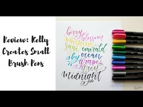 Review: Kelly Creates Small Brush Pens - YouTube