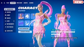 Fortnite NEW Ariana Grande Skin EARLY Look! (Rosy Rift Goddess Ariana Outfit)