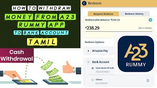 A23 Rummy Withdrawal Tamil | How to Withdraw Money From A23 Rummy App to Bank Account screenshot 4