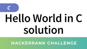 HackerRank Solution: Hello World in C