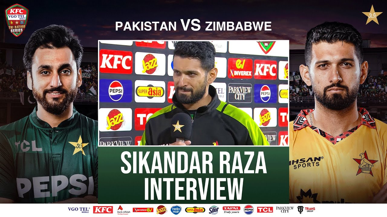 Sikandar Raza Interview | Pakistan vs Zimbabwe | Match 04 | Tri Nation ...