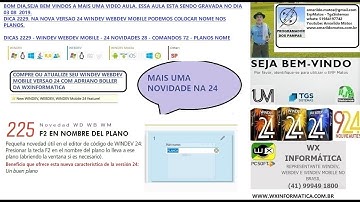 DICAS 2229 WINDEV WEBDEV MOBILE 24 NOVIDADES 28 COMANDOS 72 PLANOS NOME