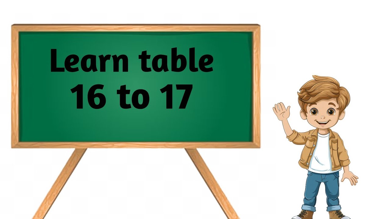 16017 Table Math table of 16-17| kids learning| maths education - YouTube