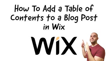 How To Add a Table of Contents to a Blog Post in Wix