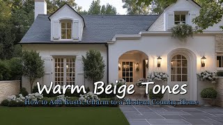 Simple Rustic Charm with European Elegance | Warm Beige Tones for a Modern Country Home