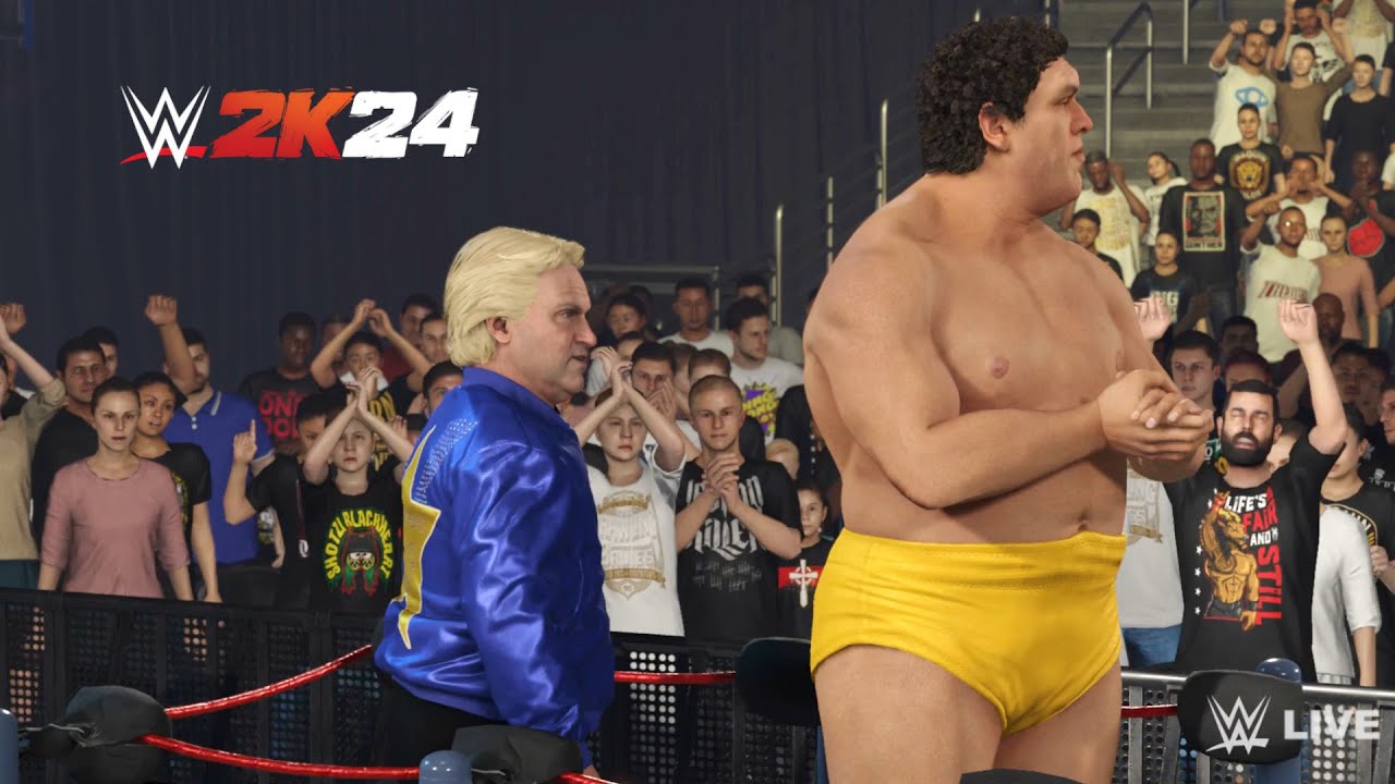 warrior ＆André the Giant＆Bobby Heenan WWE 2K24 - Andre The Giant With Bobby Heenan ENTRANCE (PS5) - YouTube