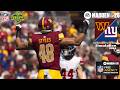 Madden 26 Commanders vs New York Giants Draft + Free Agency Updated Roster Simulation 2026 Game Play