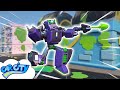 EVIL ROBOT shoots SLIME all over CAR CITY | RoboFuse - Superhero Rescue | Trucks Videos for Children