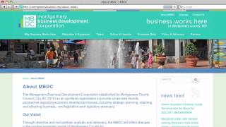 Holly Sears Sullivan Discusses Montgomery Business Development Corporations Website