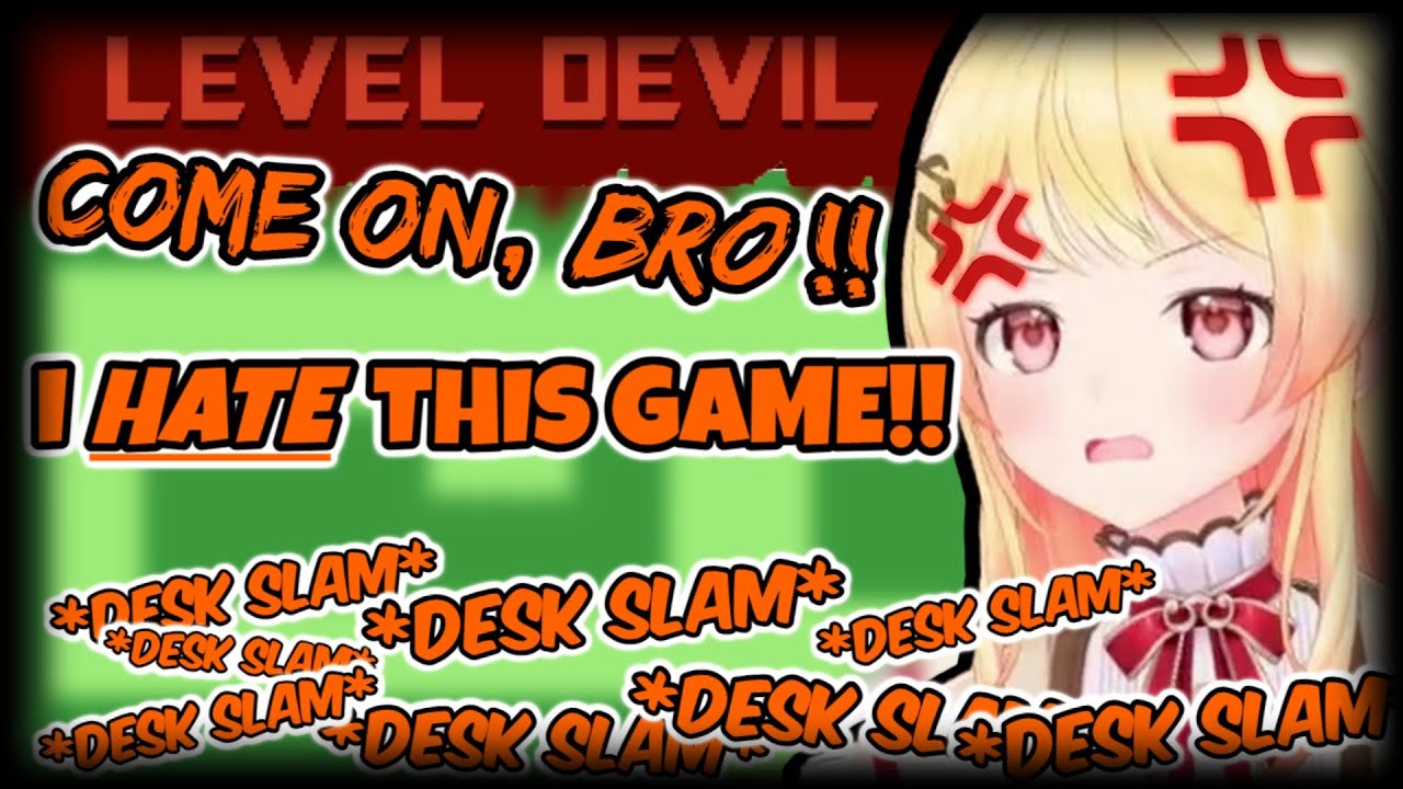 [Hololive] Kanade absolutely LOSING IT and RAGING while trying to beat LEVEL DEVIL!