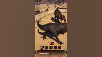 Close 1v1 with a giant #dinosaur #trex #pathoftitans #pvp