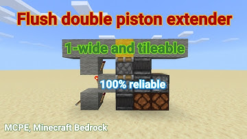 Seamless, flush, 1-wide, tileable double piston extender // Minecraft Bedrock/Pocket Edition