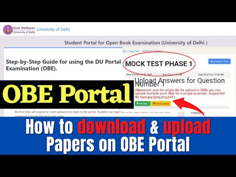 DU SOL OBE Portal 2021 | How to download & upload Paper | DU SOL OBE Mock Test | SOL Reporter