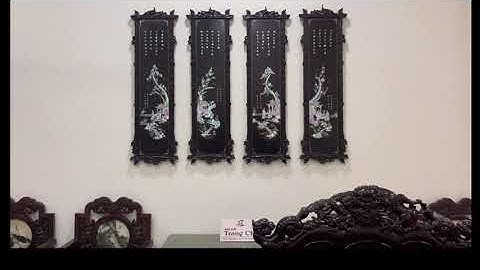 Tranh Tứ Qúy Khảm Cầm Kỳ Thi Họa