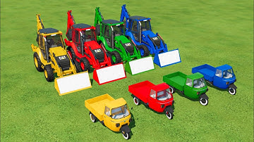 COLOURS OF LOADER ! CAT BACKHOE LOADER IN FS 22 | FARMING SIMULATOR 22