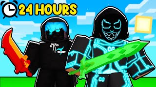 I 1v1'd TANQR For 24 HOURS On Bedwars.. (Roblox Bedwars)