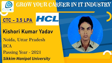 Congrats, Kishore | COMPUTER ANALYST(MCA) | 3.5 LPA | Got Selected as Associate IT Engineer in HCL