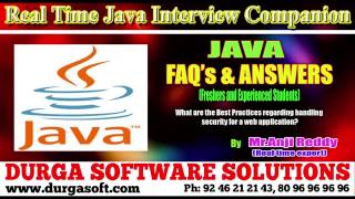 What are the Best Practices regarding handling security for a web application?