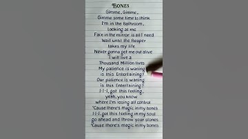Thumbnail of Imagine Dragons - 'BONES' Lyrics #lyrics #imaginedragons #songlyrics #shorts #shortsfeed