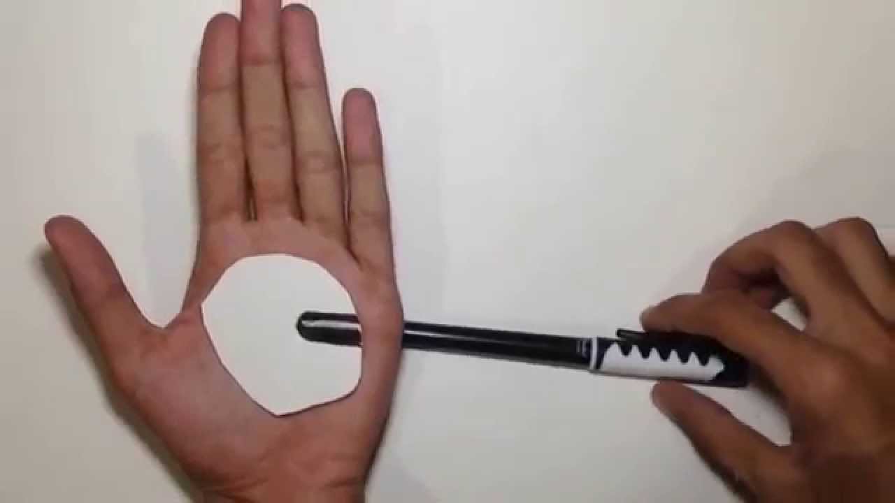 Optical illusion Hole in hand YouTube
