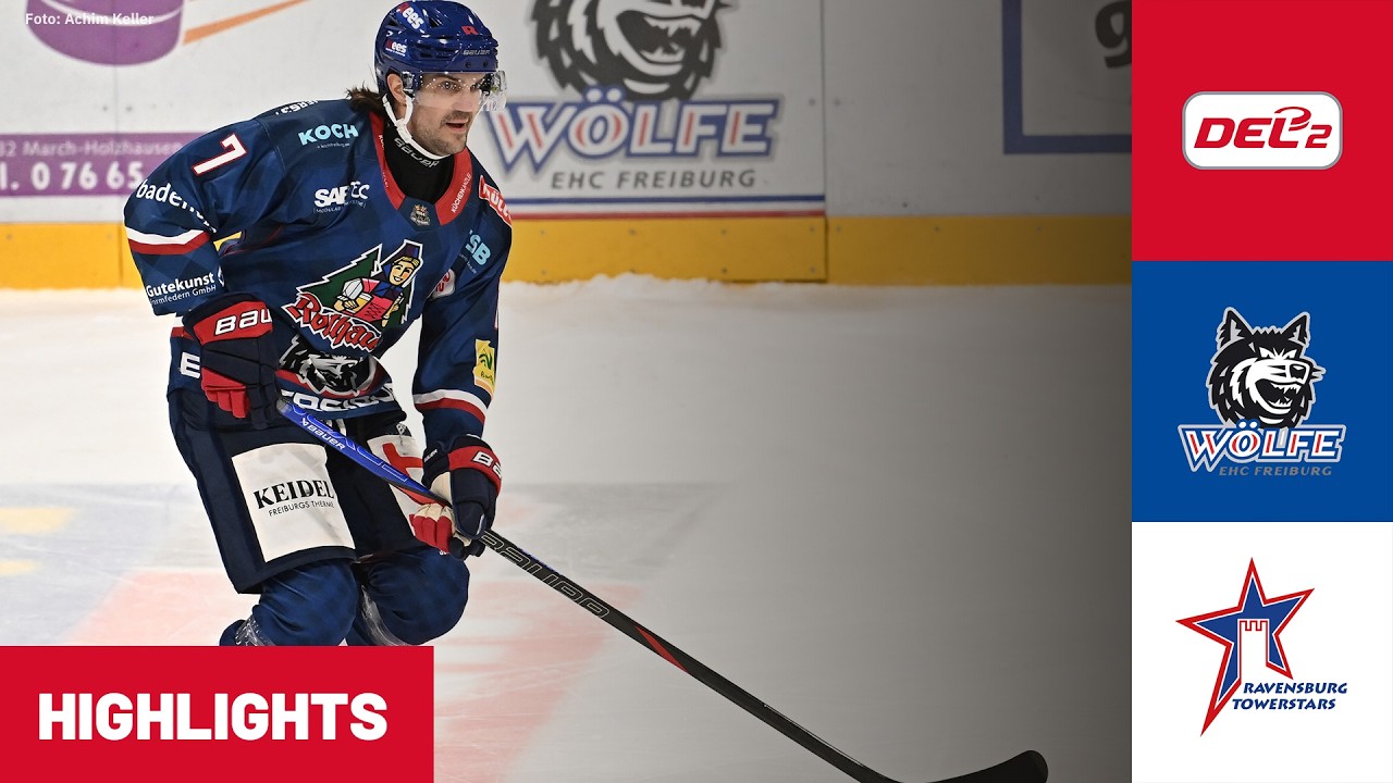 DEL2: EHC Freiburg vs Ravensburg Towerstars | Highlights