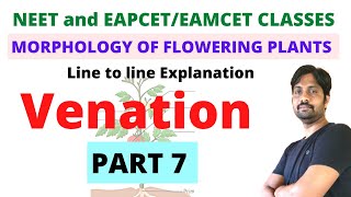 Venation || Morphology of Flowering Plants Chapter Line to line Explanation || PART 7