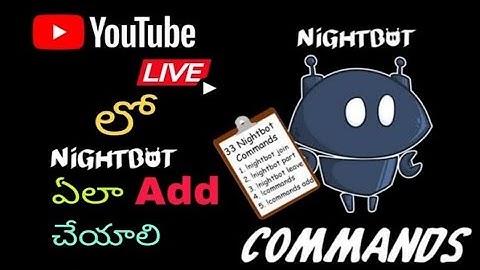 #nightbot#pubgmobile#telugulive  How add nightbot in teluguTo YouTube||Telugu||pubg mobile|support