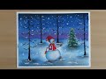 Easy Christmas Landscape Painting with Soft Pastel for Beginners