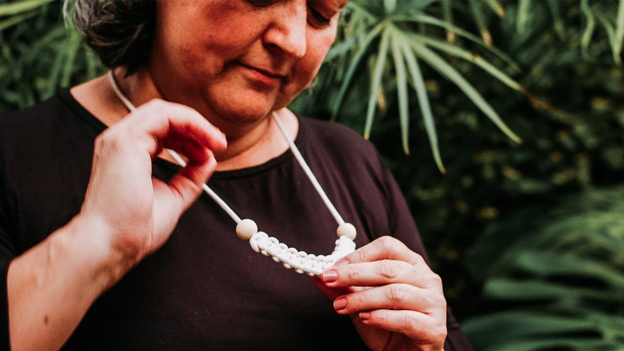 Colar de Macramê com Cordão de Algodão | Tutorial Passo a Passo