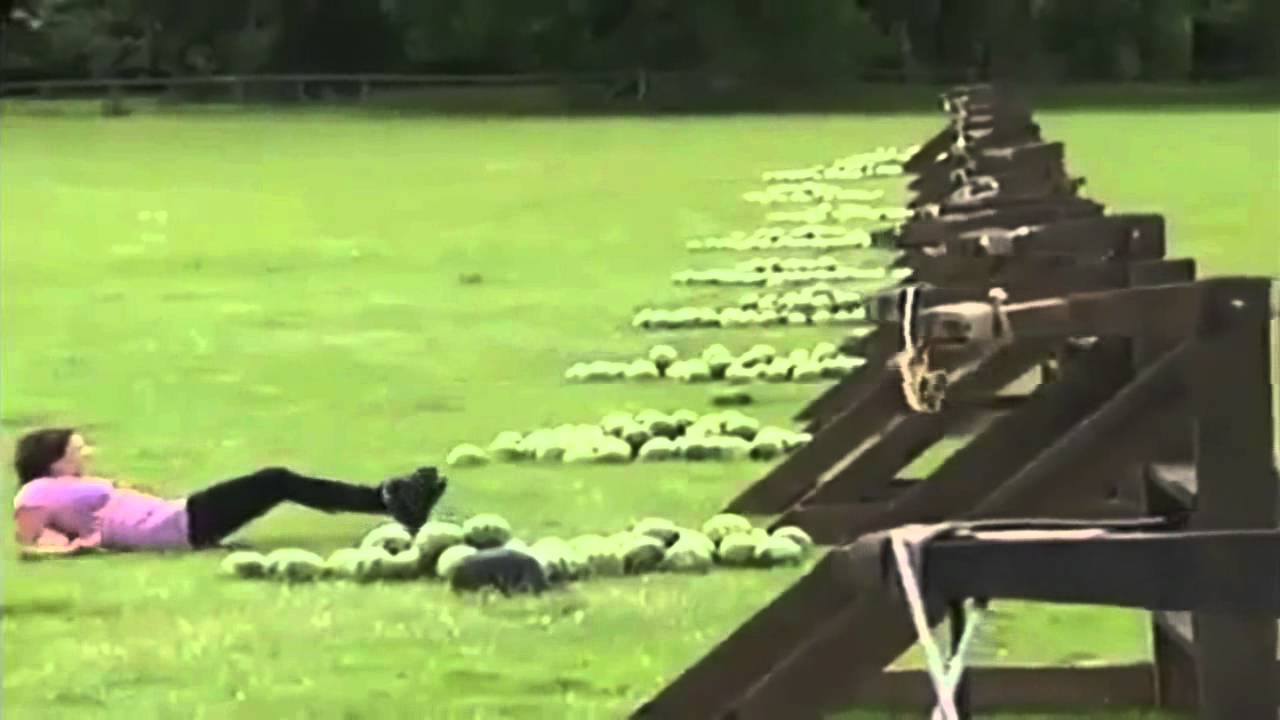 FUS RO DAH!!! | Woman Gets Hit In The Face By Watermelon In Slingshot