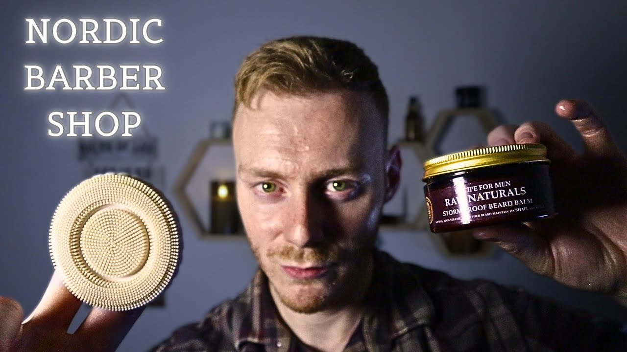 ASMR ~ Nordic Barbershop: стрижка и укладка бороды