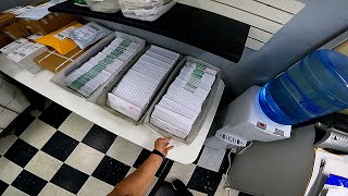 POV working in UPS/Fedex/USPS shipping center | lots of packing | 4k