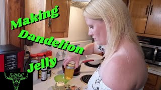 Making Dandelion Jelly