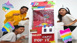 BIKIN MESIN CAPIT POP IT, LUCU BANGET MIRIP YANG DI MALL! | KREASI MINIATUR KARDUS❤ | Mikael TubeHD