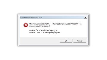 The instruction at 0x** referenced memory at 0x0 The memory could not be written / read - How To Fix