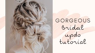 GORGEOUS bridal updo| BIG & textured| Step by Step| tutorial screenshot 5