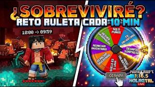 Survival en Minecraft pero cada 10 min giro la ruleta con retos