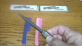 Hidden Knife Comb For Self Defense Youtube