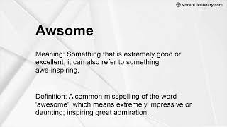 Awsome Meaning