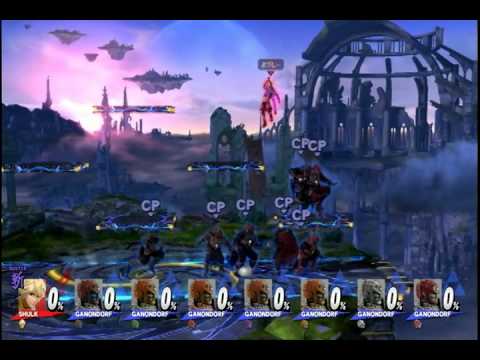 スマブラWiiU ガノンおじさんレベル9　7体を倒してみた！シュルク編　super smash bros WiiU
