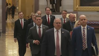 Senators sworn in as jurors in Mayorkas impeachment trial