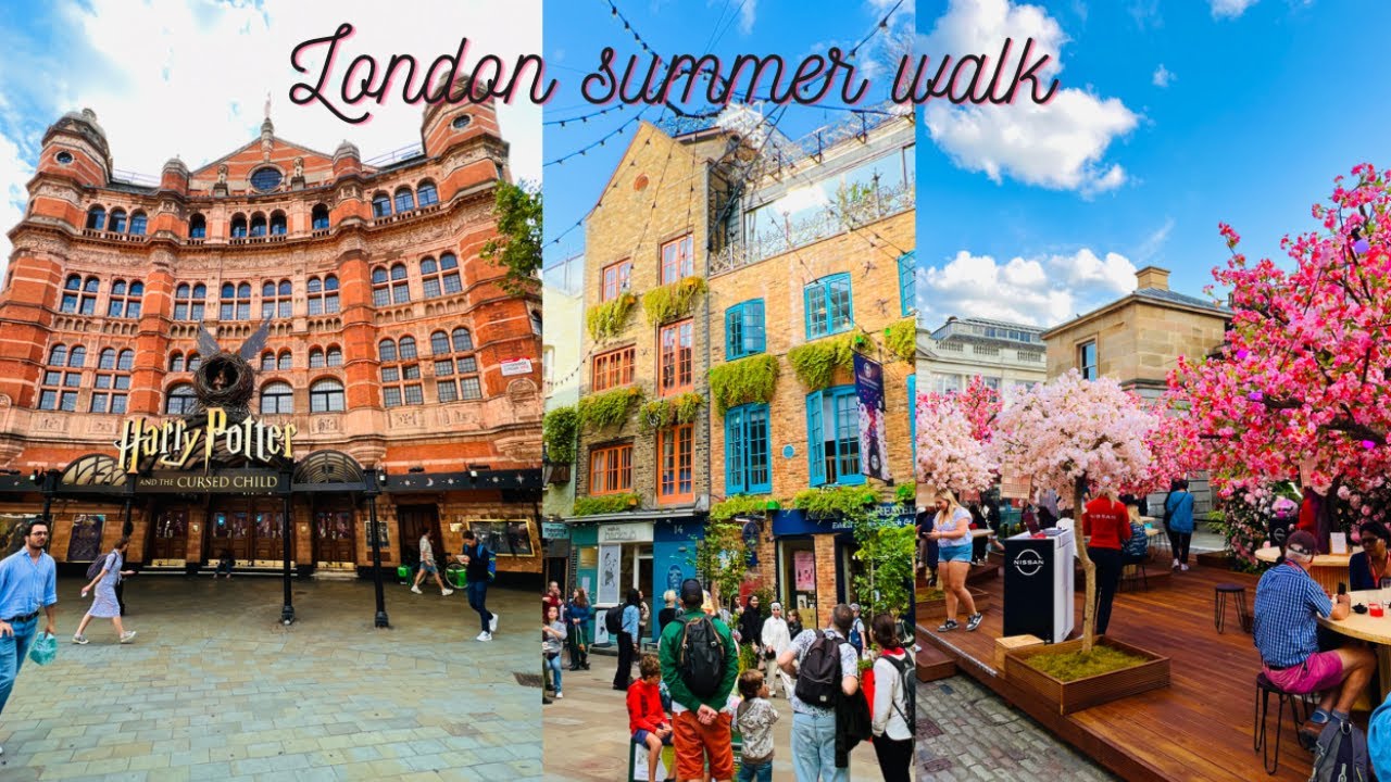 London Summer Walk Tottenham court road to Covent Garden 2023 4k