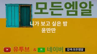 Video thumbnail of "[모든엠알] 니가 보고 싶은 밤MR  윤딴딴"