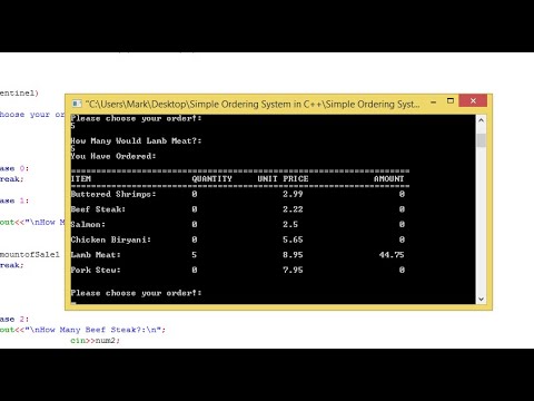 Simple Ordering System in C++